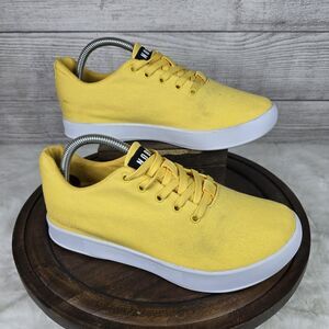 NOBULL Canvas Unisex Trainer Sneaker Yellow Lifting Gym W's Sz 7.5 M's Sz 6
